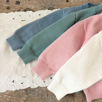 【BABY】コットン刺繍フリルニットカーディガンSK100820