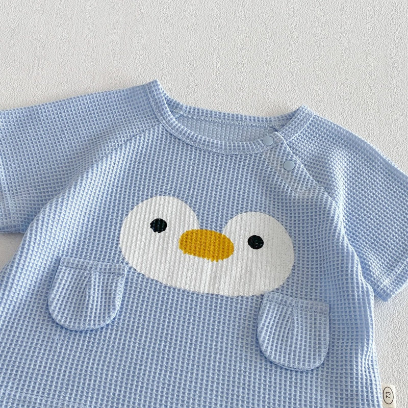 【BABY&KID】夏新作ワッフルカートゥーンセットアップSK105603