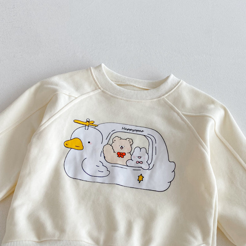 【BABY&KID】アヒルプリントセットアップSK092915