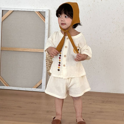 【BABY&KID】夏新作コットンガーゼセットアップ、ワンピースSK104719