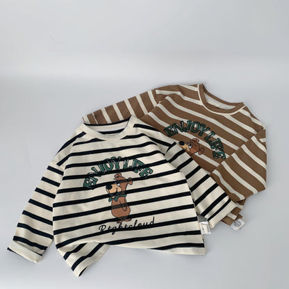 【BABY&KID】クマ柄長袖TシャツSK100524
