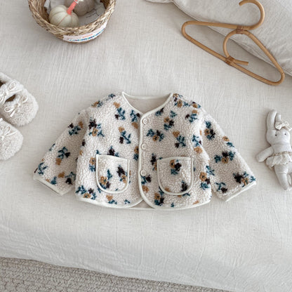 【BABY&KID】冬新作花柄、チェック中綿ジャケットSK102515
