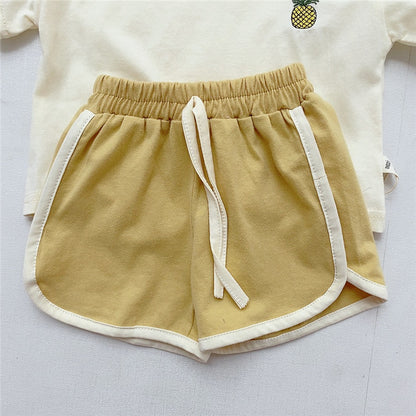 【BABY】夏新作 カートゥーン刺繍セットアップSK082704