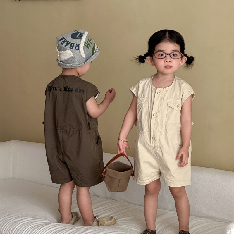 【BABY&KID】夏新作キッズショートオールインワンSK104724