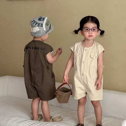 【BABY&KID】夏新作キッズショートオールインワンSK104724