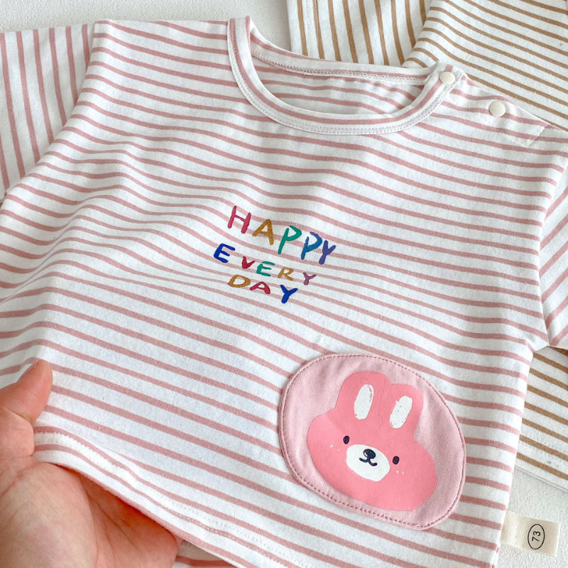 【BABY&KID】夏新作 Happy every dayボーダーセットアップSK070215
