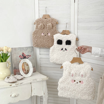 【BABY&KID】冬新作カートゥーン裏起毛ベストSK102732