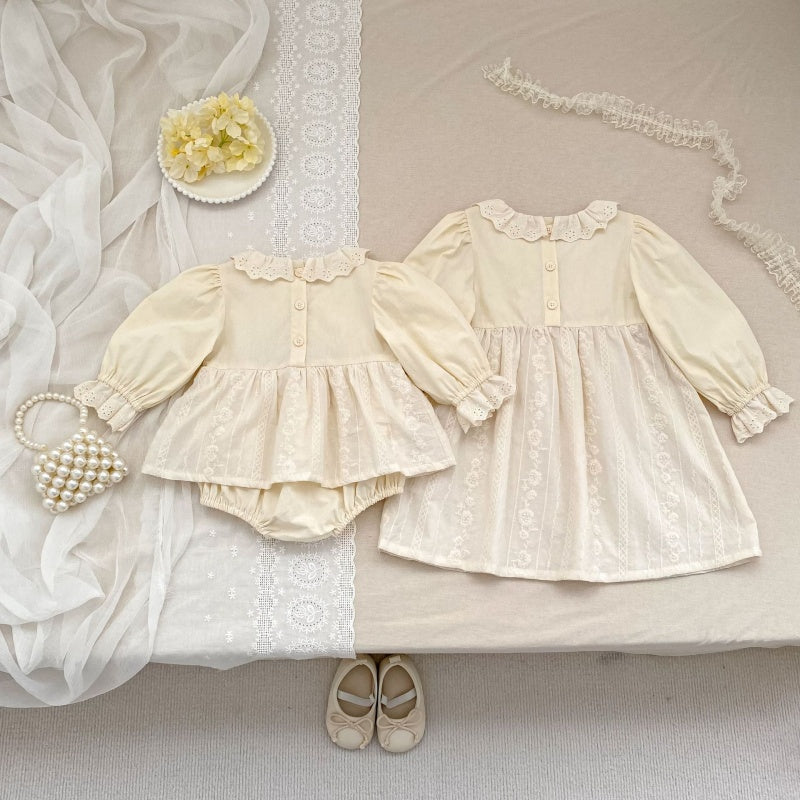 【BABY&KID】レース刺繍ロンパース、ワンピースSK107914