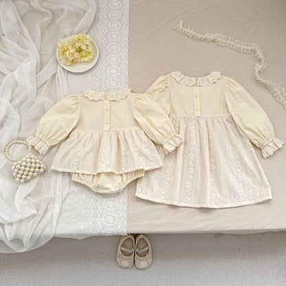 【BABY&KID】レース刺繍ロンパース、ワンピースSK107914