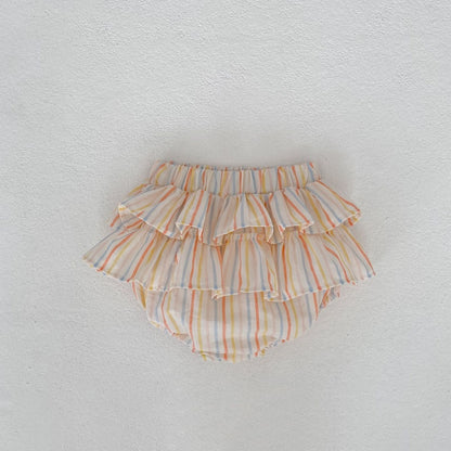 【BABY&KID】夏新作 カラフルストライプセットアップSK104925