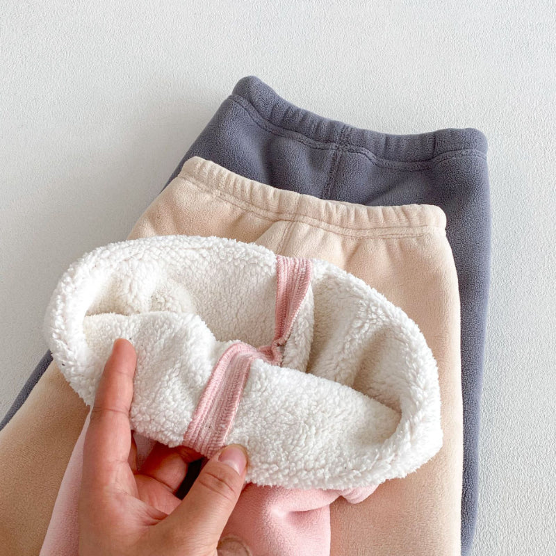 【BABY&KID】冬新作ぽんぽんワッペンあったかレギンスSK103026