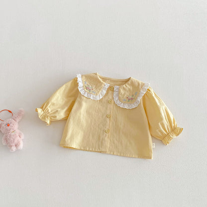 【BABY&KID】レース小花柄ドールカラーシャツSK103509