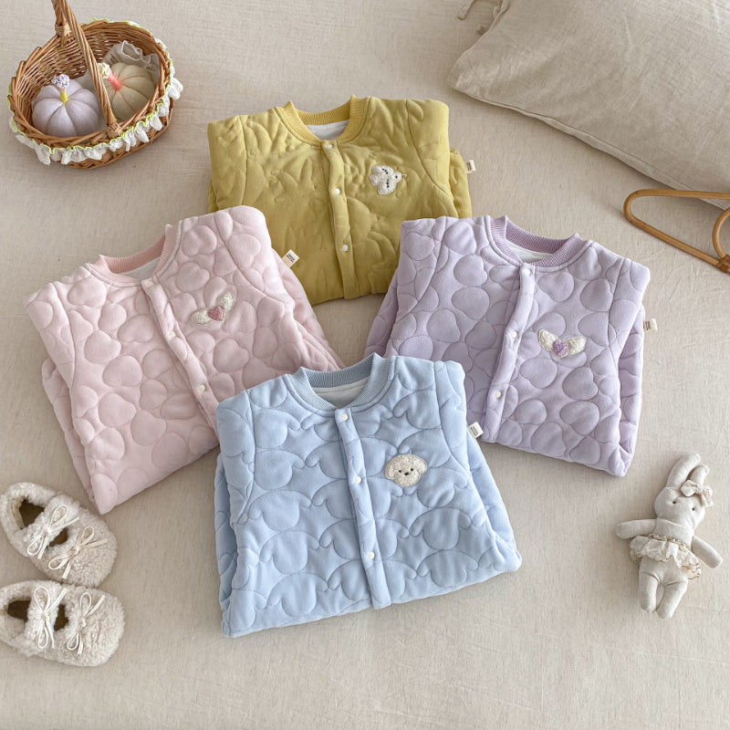 【BABY】冬新作マカロンカラー刺繍カバーオールSK102910