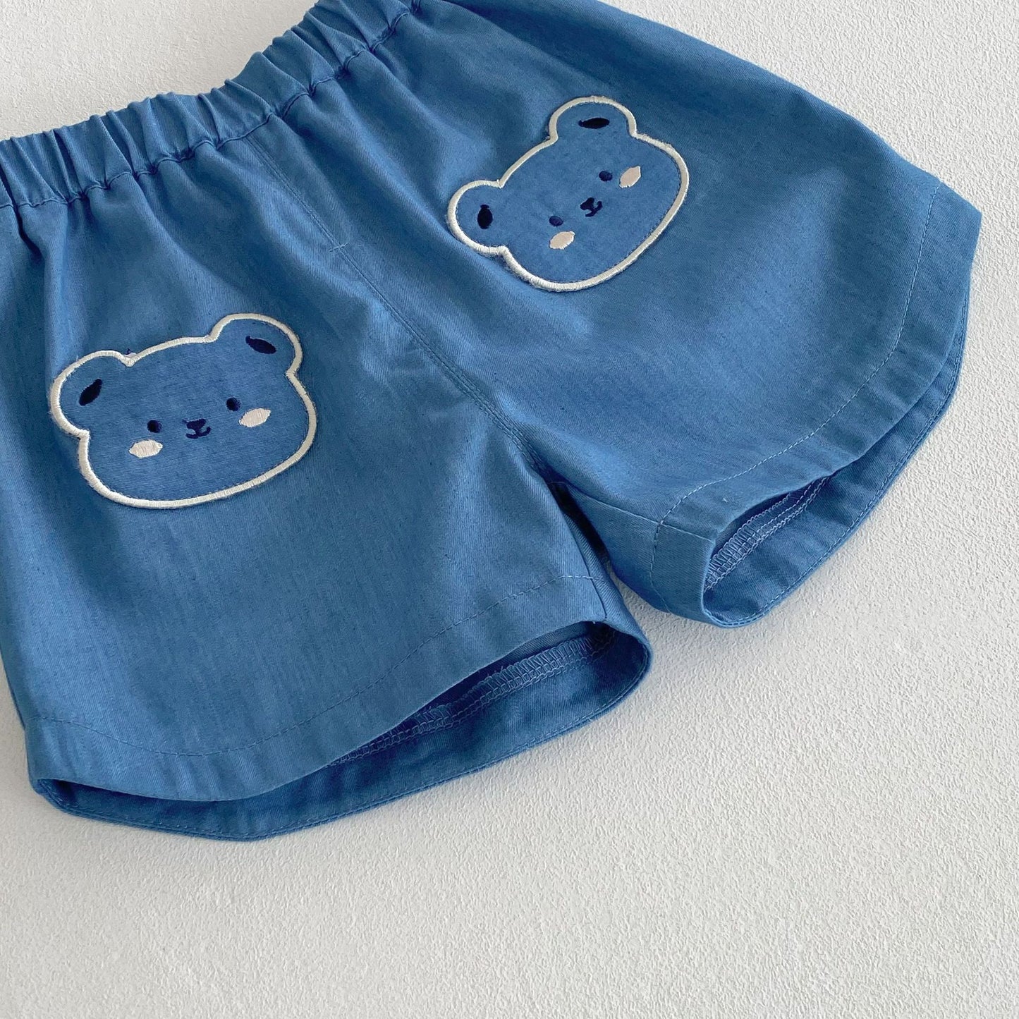 【BABY】夏新作  カラーバリBOWベアロンパース、Ｔシャツ、パンツSK061607