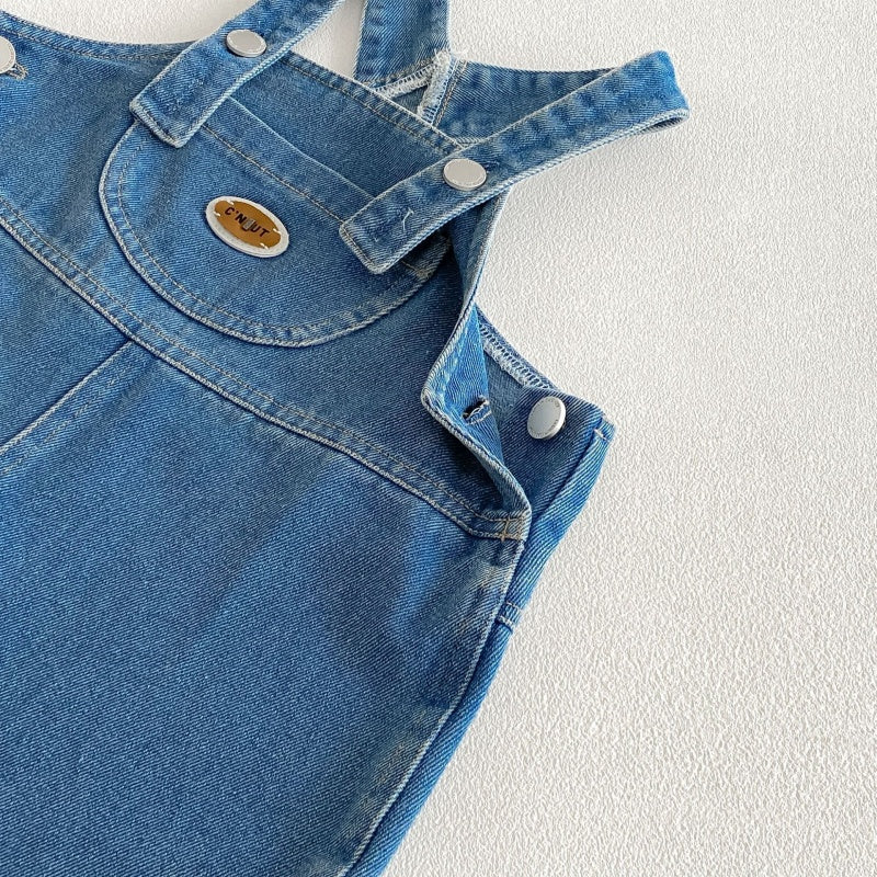 【BABY&KID】無地サロペット、ワッペンチェックシャツSK106613