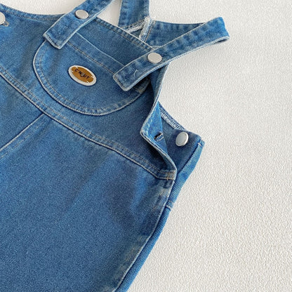 【BABY&KID】無地サロペット、ワッペンチェックシャツSK106613