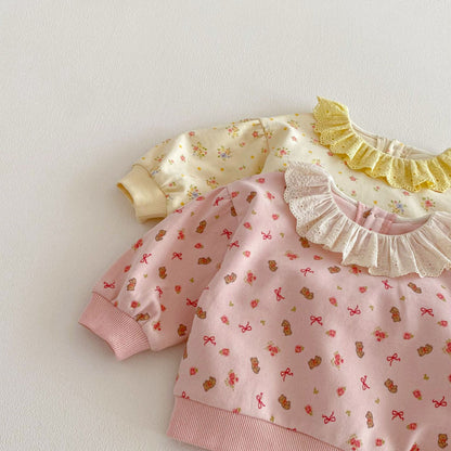 【BABY&KID】総柄ベアプリントプルオーバーSK103519