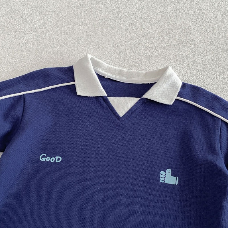 【BABY&KID】夏新作配色ロゴTシャツ、ショートパンツSK104624