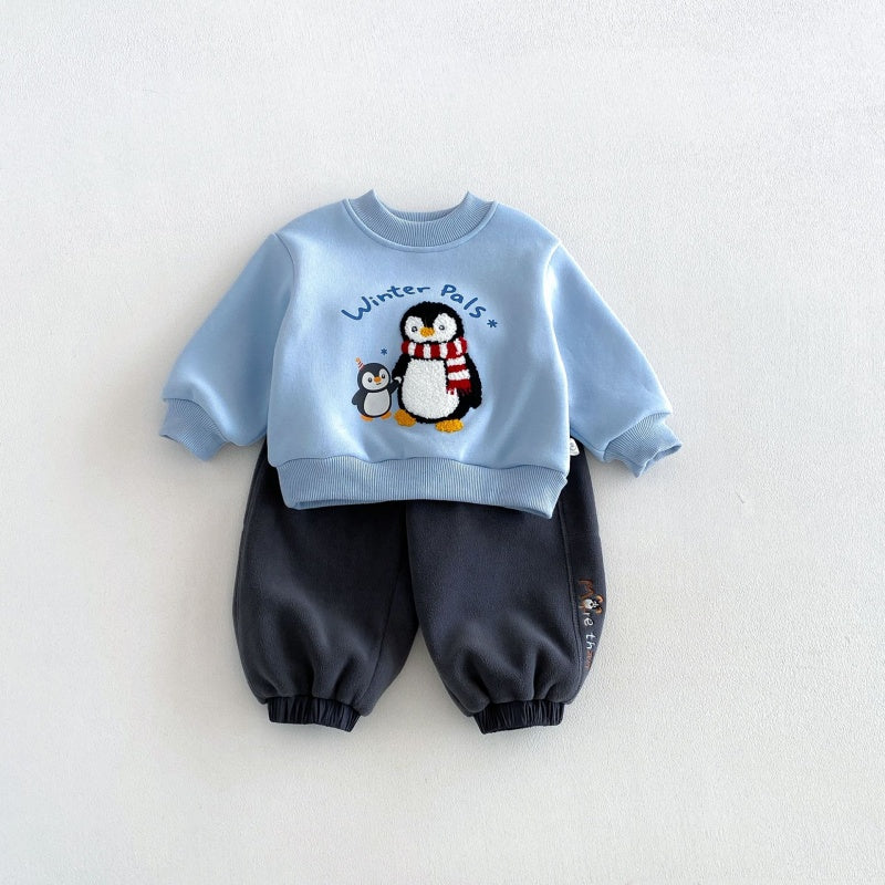 【BABY&KID】冬新作カートゥーンワッペントレーナーSK108503
