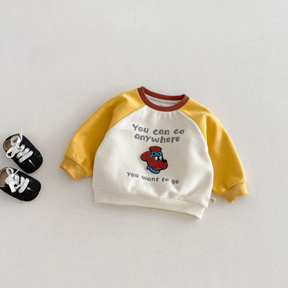 【BABY&KID】タオル刺繍カートゥーンスウェットSK103505
