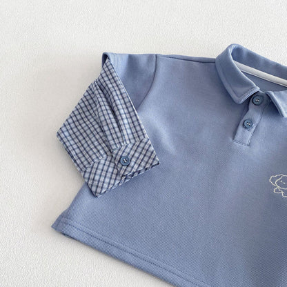 【BABY&KID】カートゥーン重ね着風ポロシャツSK103514