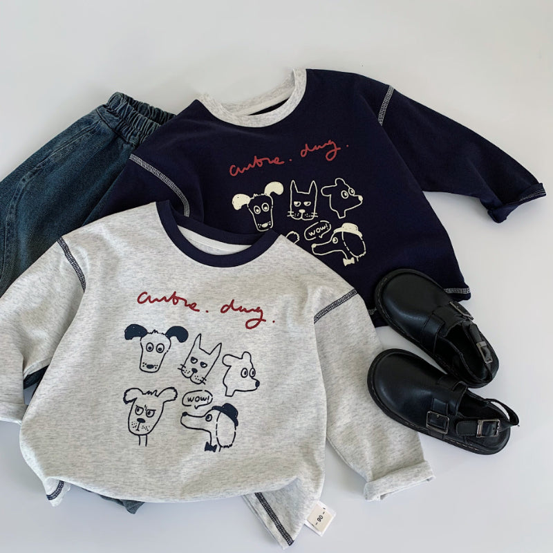 【BABY&KID】多頭小犬柄TシャツSK100512