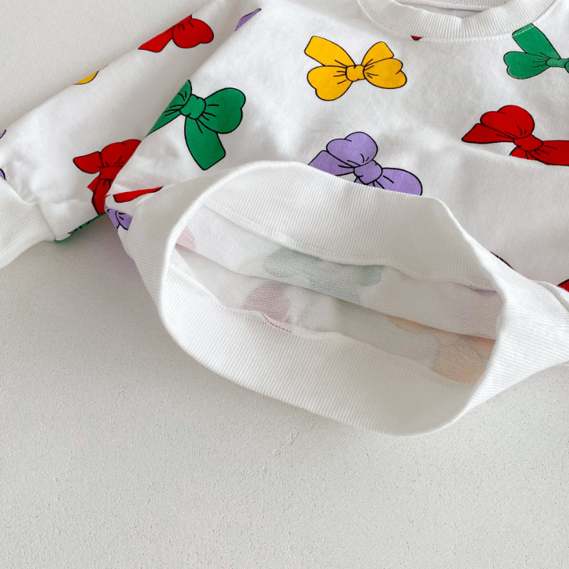 【BABY&KID】蝶結びプリントセットアップSK092928