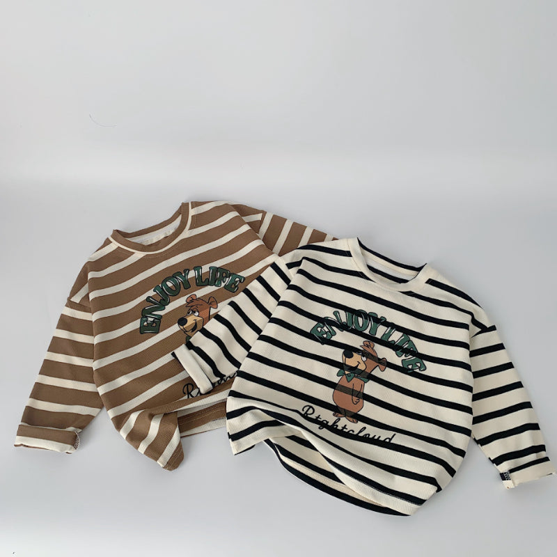 【BABY&KID】クマ柄長袖TシャツSK100524