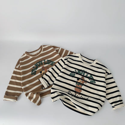 【BABY&KID】クマ柄長袖TシャツSK100524