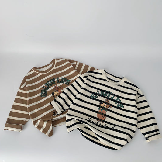 【BABY&KID】クマ柄長袖TシャツSK100524