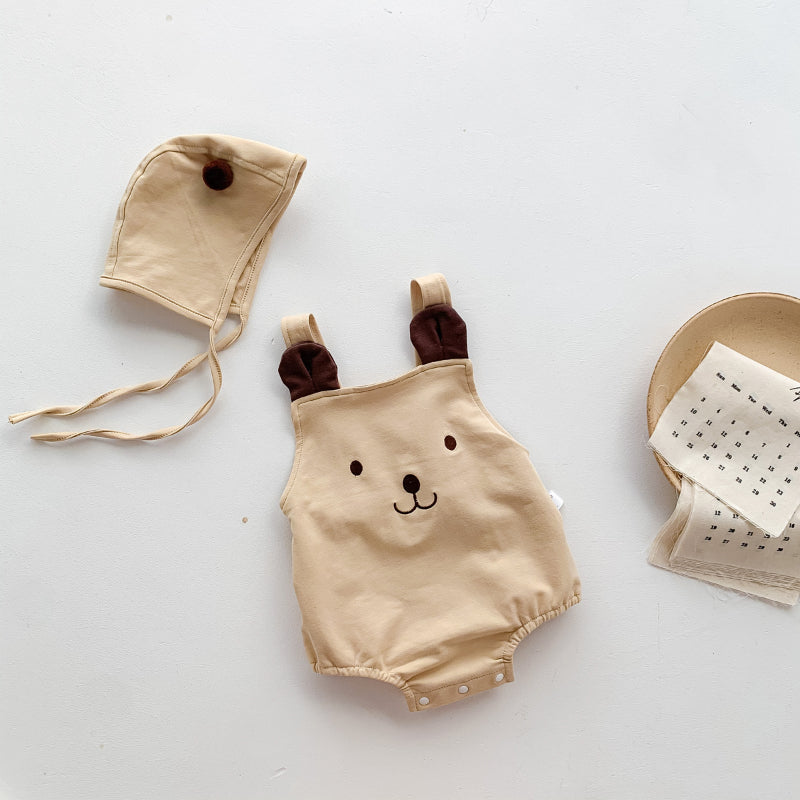 【BABY】夏新作 かわいいクマのロンパース&帽子SK081710