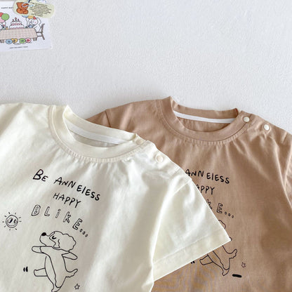 【BABY&KID】夏新作 ドッグＴシャツ、チェックパンツSK072010