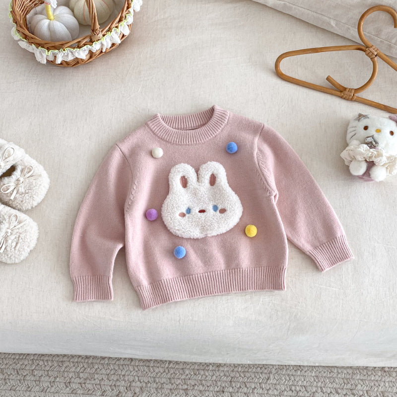 【BABY&KID】冬新作ぽんぽん付きニットセーターSK102534
