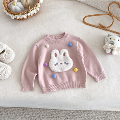 【BABY&KID】冬新作ぽんぽん付きニットセーターSK102534