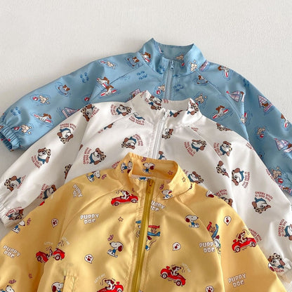 【BABY&KID】総柄わんちゃんジップパーカーSK104315