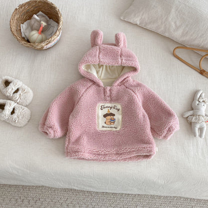 【BABY&KID】冬新作あったかワッペンフードトレーナーSK102527