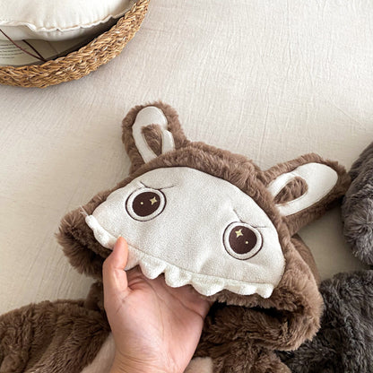 【BABY】うさぎファー風フード裏起毛カバーオールSK102917