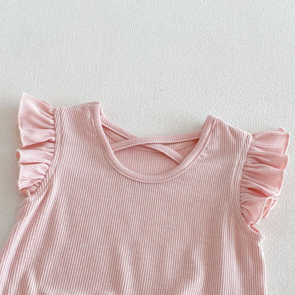【BABY&KID】夏新作 レース切替Tシャツ&ショートパンツSK105116