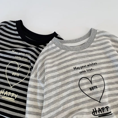 【BABY&KID】アルファベットハート長袖TシャツSK100525