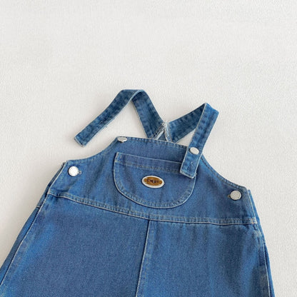 【BABY&KID】無地サロペット、ワッペンチェックシャツSK106613