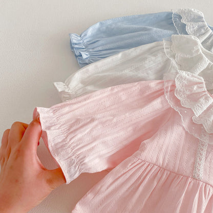 【BABY&KID】かわいいレースフリル襟ブラウスSK103511