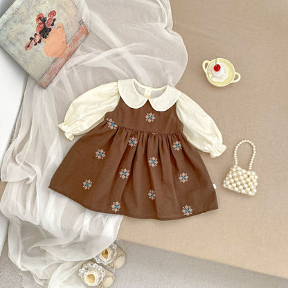 【BABY&KID】刺繍ジャンパースカート2点セットSK106920