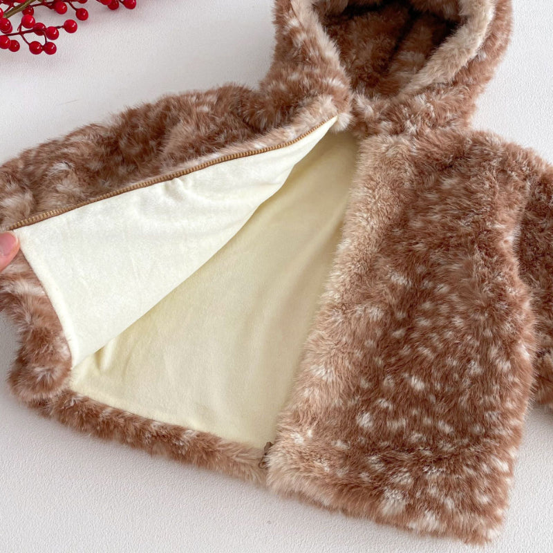 【BABY&KID】冬新作かわいいトナカイあったかカバーオール、フード付きアウターSK103021