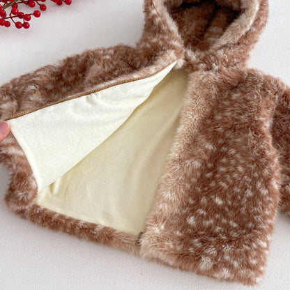 【BABY&KID】冬新作かわいいトナカイあったかカバーオール、フード付きアウターSK103021