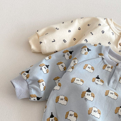 【BABY&KID】総柄プリントスウェットセットアップSK103506