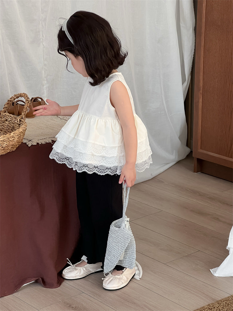【BABY&KID】夏新作 レイヤードノースリーブトップスSK081533