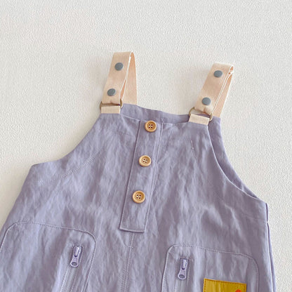 【BABY&KID】韓国風ワッペンサロペットパンツSK103502