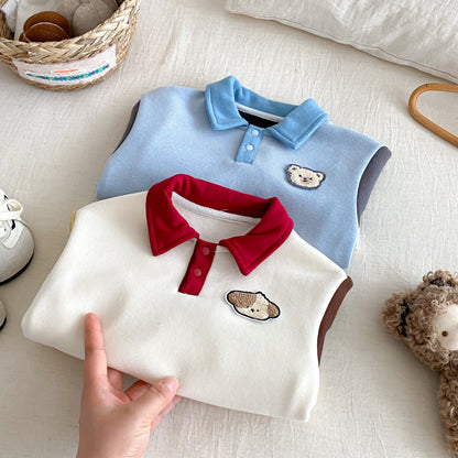 【BABY&KID】冬新作配色裏起毛スウェットSK102518