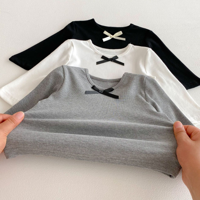 【BABY】韓国風蝶結び長袖TシャツSK100323