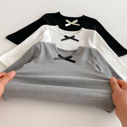 【BABY】韓国風蝶結び長袖TシャツSK100323